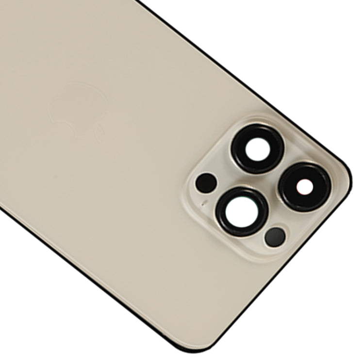 For iPhone 14 Pro Max Battery Back Cover with Side Keys & Card Tray, Version:China Version(Gold)