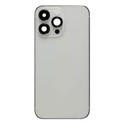 For iPhone 14 Pro Max Battery Back Cover with Side Keys & Card Tray, Version:CE EU Version(Silver)