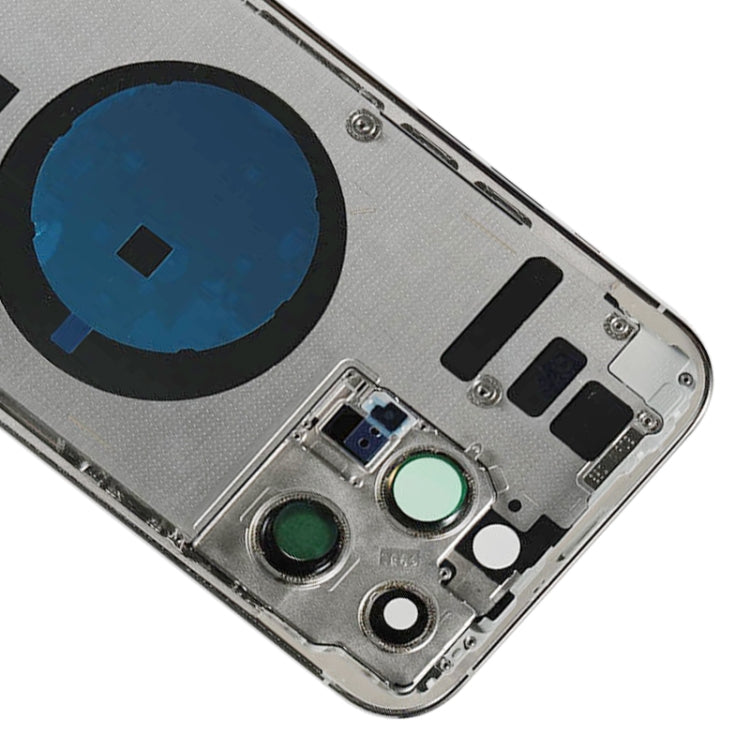 For iPhone 14 Pro Max Battery Back Cover with Side Keys & Card Tray, Version:CE EU Version(Silver)