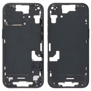 For iPhone 15 Middle Frame Bezel Plate with Side Keys + Card Tray, Version:US Version(Black)