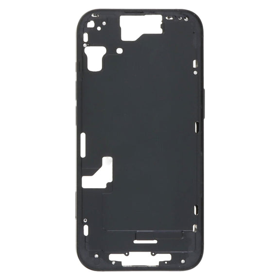 For iPhone 15 Middle Frame Bezel Plate with Side Keys + Card Tray, Version:US Version(Black)