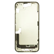 For iPhone 15 Middle Frame Bezel Plate with Side Keys + Card Tray, Version:US Version(Yellow)