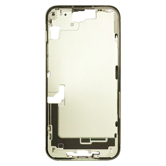 For iPhone 15 Middle Frame Bezel Plate with Side Keys + Card Tray, Version:US Version(Yellow)
