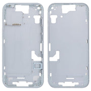 For iPhone 15 Middle Frame Bezel Plate with Side Keys + Card Tray, Version:US Version(Blue)