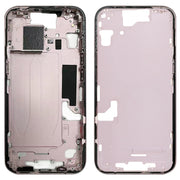 For iPhone 15 Middle Frame Bezel Plate with Side Keys + Card Tray, Version:US Version(Pink)