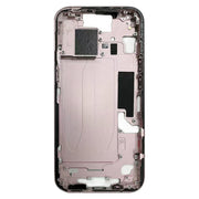 For iPhone 15 Middle Frame Bezel Plate with Side Keys + Card Tray, Version:US Version(Pink)