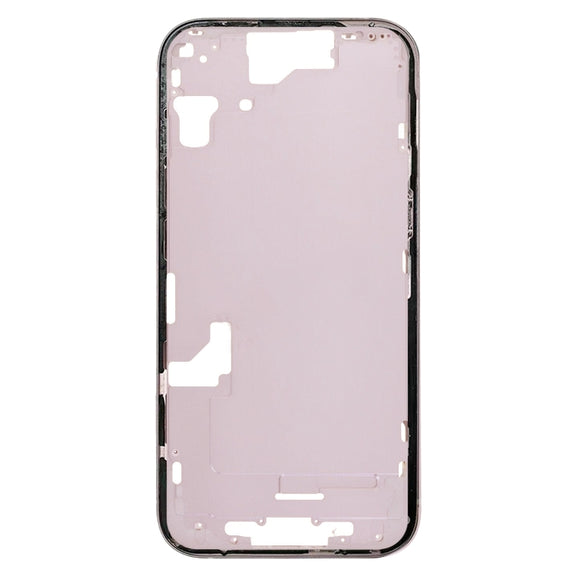 For iPhone 15 Middle Frame Bezel Plate with Side Keys + Card Tray, Version:China Version(Pink)