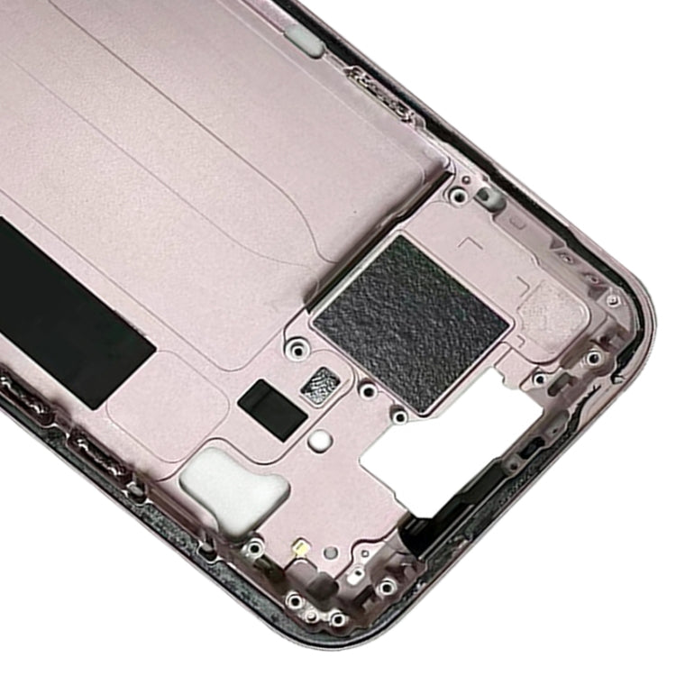 For iPhone 15 Middle Frame Bezel Plate with Side Keys + Card Tray, Version:China Version(Pink)