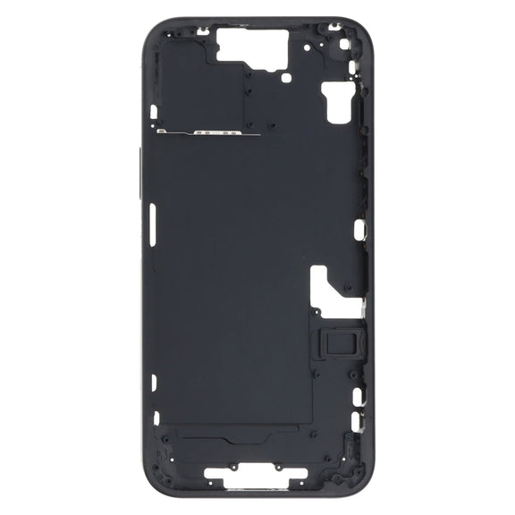 For iPhone 15 Plus Middle Frame Bezel Plate with Side Keys + Card Tray, Version:US Version(Black)