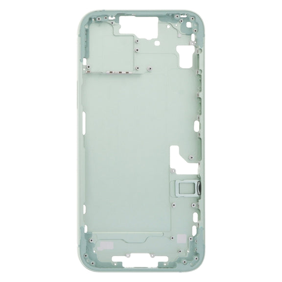 For iPhone 15 Plus Middle Frame Bezel Plate with Side Keys + Card Tray, Version:US Version(Green)
