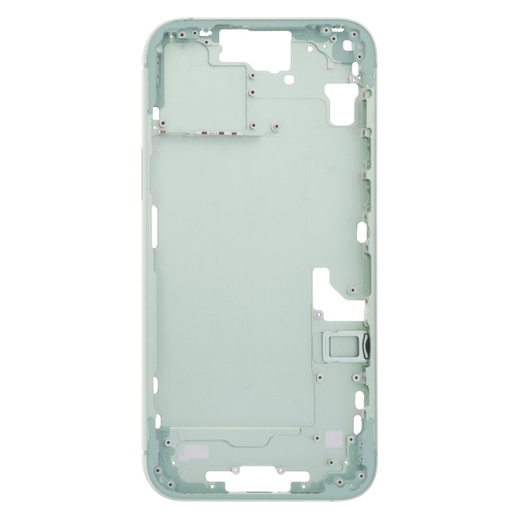 For iPhone 15 Plus Middle Frame Bezel Plate with Side Keys + Card Tray, Version:China Version(Green)