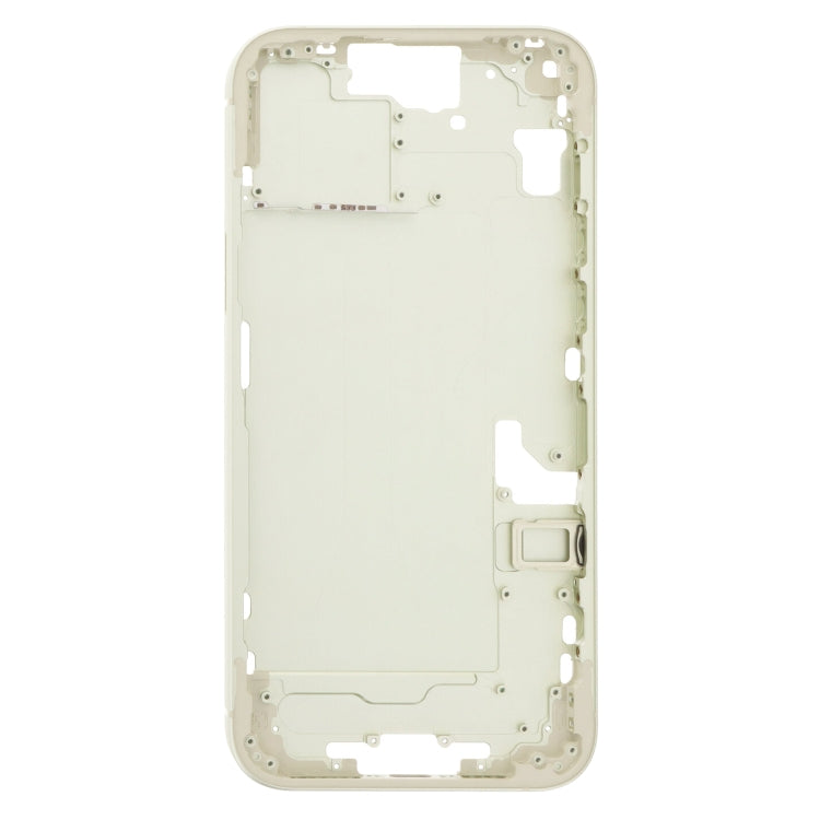 For iPhone 15 Plus Middle Frame Bezel Plate with Side Keys + Card Tray, Version:China Version(Yellow)