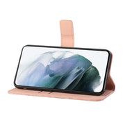 For Samsung Galaxy S25+ 5G Ethnic Style Embossed Pattern Leather Phone Case(Pink)