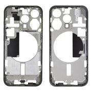 For iPhone 15 Pro Middle Frame Bezel Plate with Side Keys + Card Tray, Version:US Version(Black)