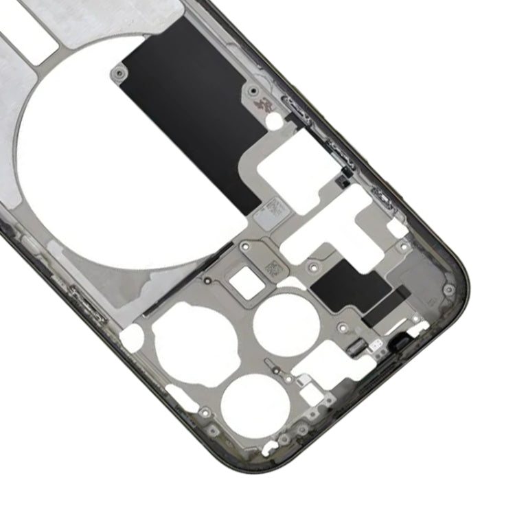 For iPhone 15 Pro Middle Frame Bezel Plate with Side Keys + Card Tray, Version:US Version(Black)