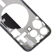 For iPhone 15 Pro Middle Frame Bezel Plate with Side Keys + Card Tray, Version:US Version(Black)