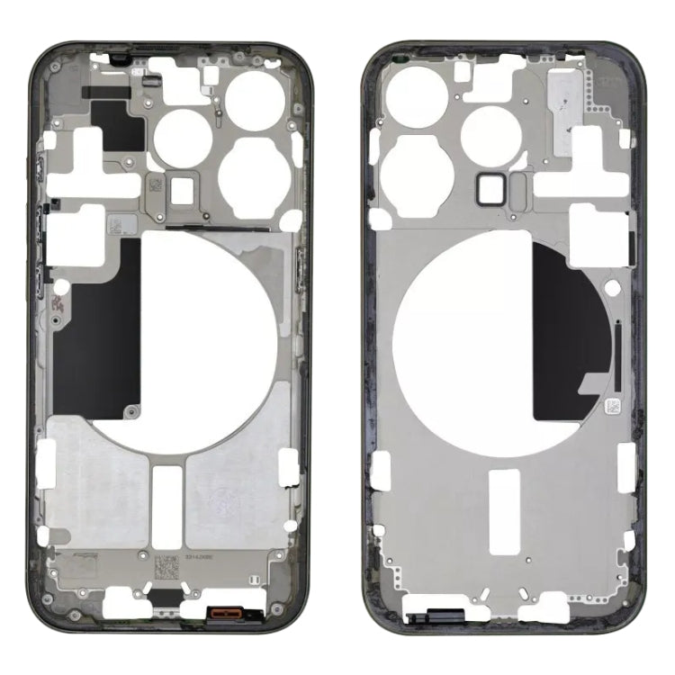 For iPhone 15 Pro Middle Frame Bezel Plate with Side Keys + Card Tray, Version:CE EU Version(Black)