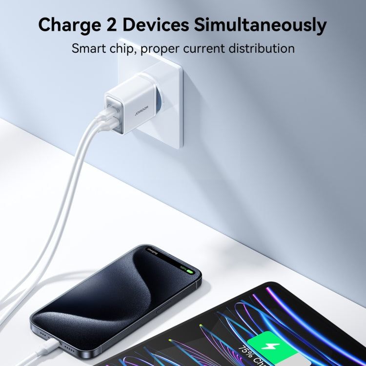JOYROOM JR-TCF15 30W USB+USB-C / Type-C Fast Charger, Specification:EU Plug(White)