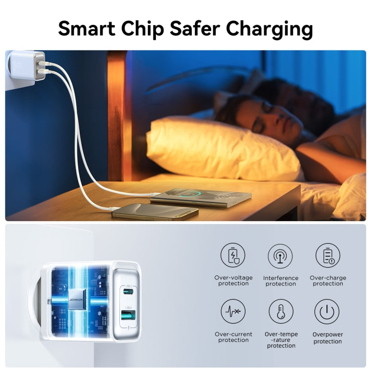 JOYROOM JR-TCF15 30W USB+USB-C / Type-C Fast Charger, Specification:EU Plug(White)