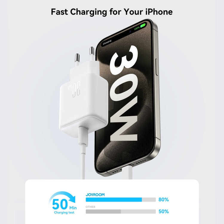 JOYROOM JR-TCF24 30W USB-C / Type-C Fast Charger, Specification:EU Plug(White)