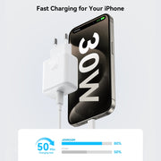 JOYROOM JR-TCF24 30W USB-C / Type-C Fast Charger, Specification:EU Plug(White)