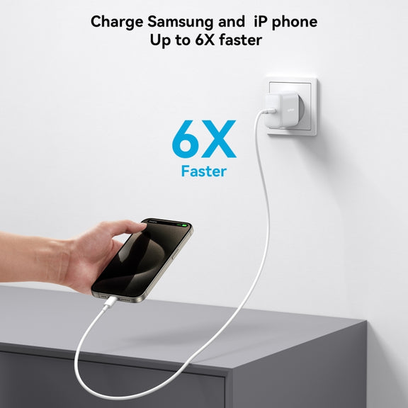 JOYROOM JR-TCF24 30W USB-C / Type-C Fast Charger, Specification:EU Plug(White)