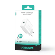 JOYROOM JR-TCF24 30W USB-C / Type-C Fast Charger with Cable Set, Specification:EU Plug(White)