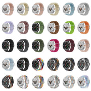 For Samsung Galaxy Watch Ultra 47mm Nylon Loop Magnetic Buckle Watch Band(Fog Blue)