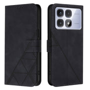 For Redmi K70 Ultra 5G Global Crossbody 3D Embossed Flip Leather Phone Case(Black)