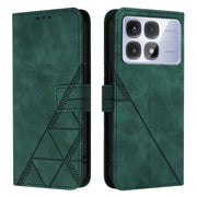 For Redmi K70 Ultra 5G Global Crossbody 3D Embossed Flip Leather Phone Case(Green)