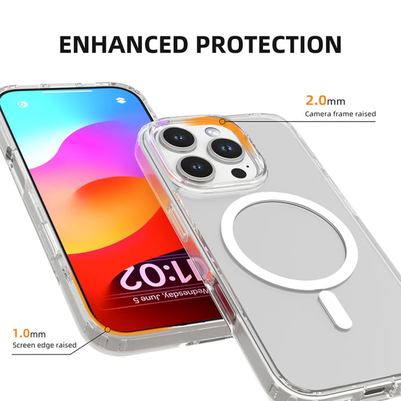 For iPhone 16 Mutural Ice Series MagSafe Magnetic TPU Phone Case(Transparent)