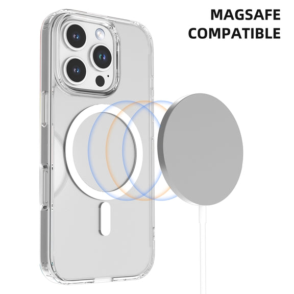 For iPhone 16 Mutural Ice Series MagSafe Magnetic TPU Phone Case(Transparent)