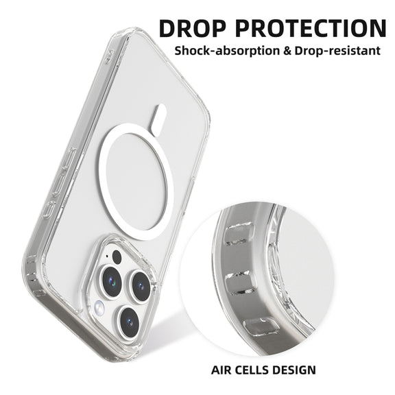 For iPhone 16 Mutural Ice Series MagSafe Magnetic TPU Phone Case(Transparent)