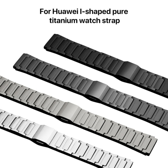 22mm I-shaped Magnetic Buckle Pure Titanium Watch Band(Titanium Gold)