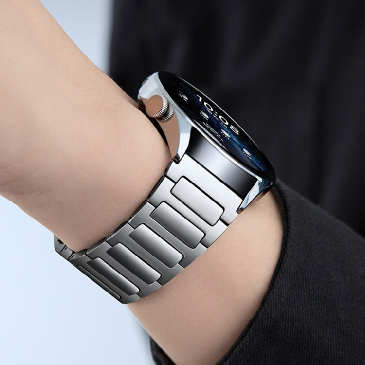 22mm I-shaped Magnetic Buckle Pure Titanium Watch Band(Titanium Gold)