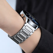 22mm I-shaped Magnetic Buckle Pure Titanium Watch Band(Titanium Gold)