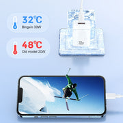 REMAX RP-U26 33W USB+USB-C / Type-C GaN Fast Charging Charger, Specification:EU Plug(White)