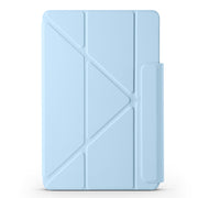 For Honor MagicPad 2 12.3 Fixed Buckle Magnetic Deformation Leather Tablet Case(Ice Blue)