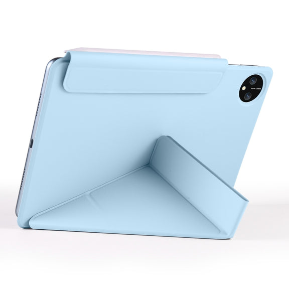 For Honor MagicPad 2 12.3 Fixed Buckle Magnetic Deformation Leather Tablet Case(Ice Blue)
