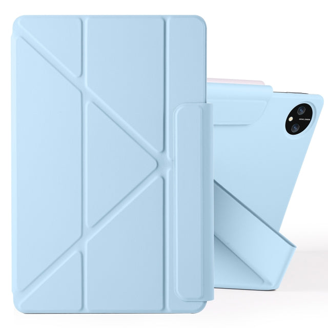 For Honor MagicPad 2 12.3 Fixed Buckle Magnetic Deformation Leather Tablet Case(Ice Blue)