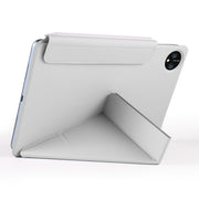 For Honor MagicPad 2 12.3 Fixed Buckle Magnetic Deformation Leather Tablet Case(Grey)