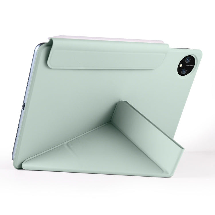 For Honor MagicPad 2 12.3 Fixed Buckle Magnetic Deformation Leather Tablet Case(Baby Green)