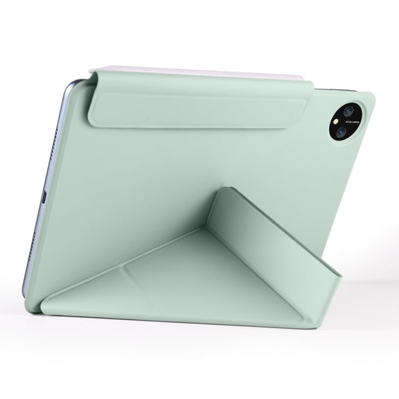 For Honor MagicPad 2 12.3 Fixed Buckle Magnetic Deformation Leather Tablet Case(Baby Green)