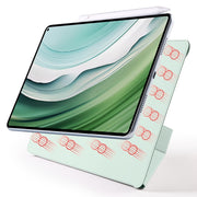 For Honor MagicPad 2 12.3 Fixed Buckle Magnetic Deformation Leather Tablet Case(Baby Green)