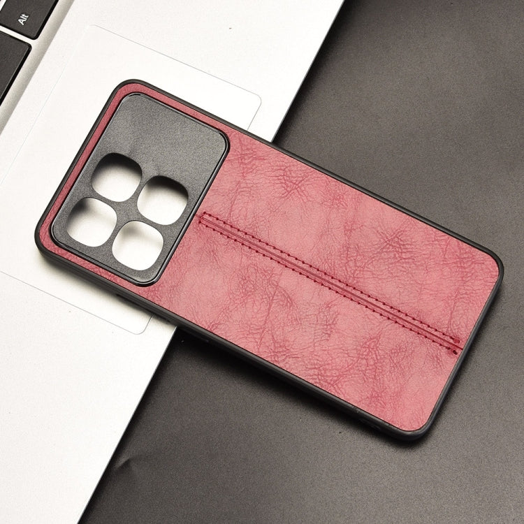 For Redmi K70 Ultra Cow Pattern Sewing Back Cover Phone Case(Red)