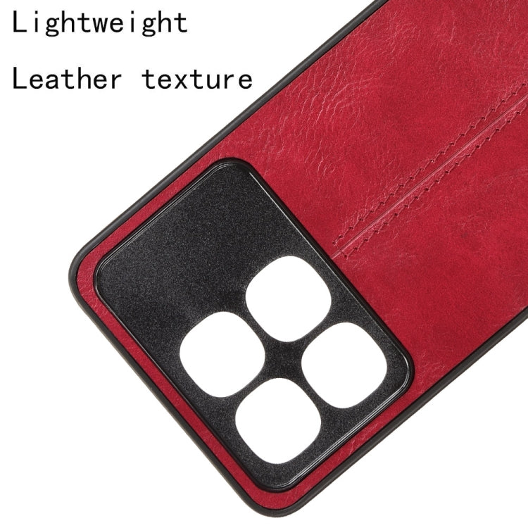 For Redmi K70 Ultra Cow Pattern Sewing Back Cover Phone Case(Red)