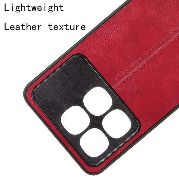 For Redmi K70 Ultra Cow Pattern Sewing Back Cover Phone Case(Red)