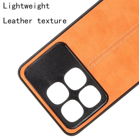 For Redmi K70 Ultra Cow Pattern Sewing Back Cover Phone Case(Yellow)