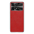 For Redmi K70 Silver Edge Cross Texture PU Leather Phone Case(Red) - K70 Cases by PMC Jewellery | Online Shopping South Africa | PMC Jewellery | Buy Now Pay Later Mobicred