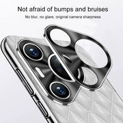 For Huawei Pura 70 Ultra Silver Edge Rhombic Texture PU Leather Phone Case(Purple)